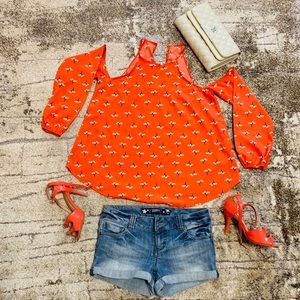 Abercrombie cold shoulder top